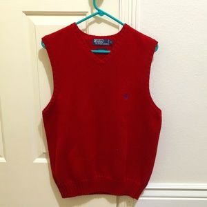 Red Polo Knit Vest